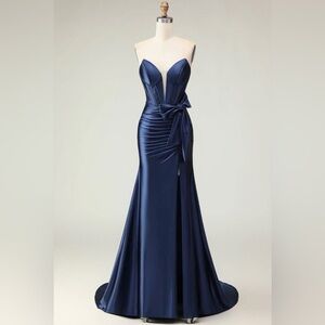 Elegant Navy Blue Dress